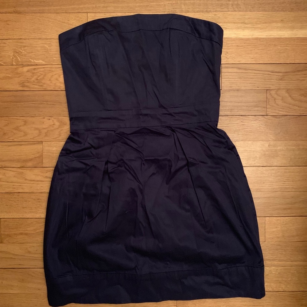 French Connection Navy Strapless Dress